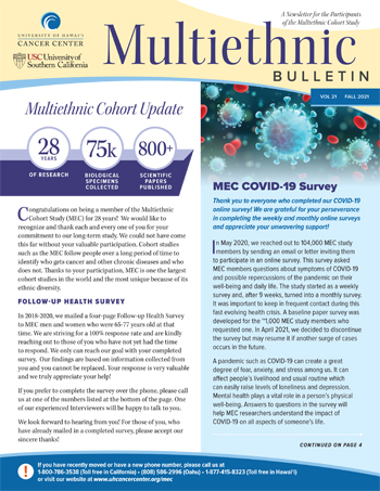 MEC Fall 2021 newsletter