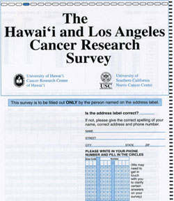 MEC Follow-up Questionnaire, Hawaii and California (English), 1999-2002