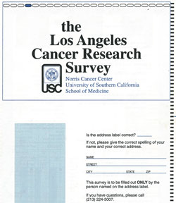 MEC Baseline Questionnaire, California (English), 1993-1996
