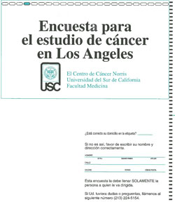 MEC Baseline Questionnaire, California (Spanish), 1993-1996