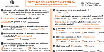 MEC Follow-up Questionnaire, California (Spanish)2018-2022