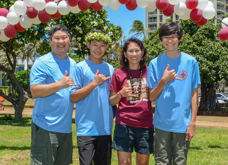 Joanne Ebesu and family