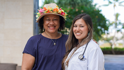 Cancer patient and doctor